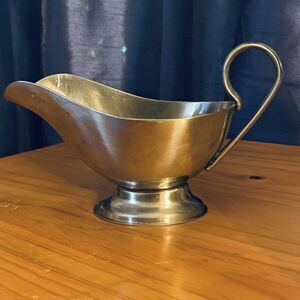 VTG Cultura Silver & Stal Stainless 30 CL Gravy Boat Made In Sweden